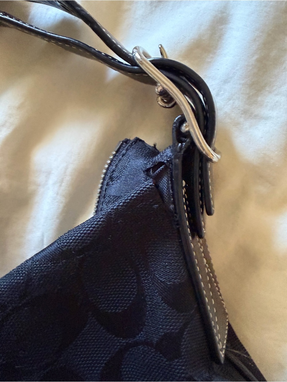 Coach Black Canvas Shoulder/Crossbody Bag - Picture 9 of 10